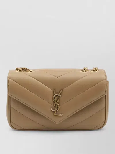 Saint Laurent Small Loulou Quilted Nappa Crossbody Bag In Brown