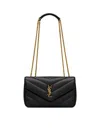 Saint Laurent Loulou Small Leather Bag In Black