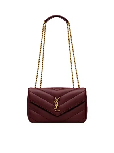 Saint Laurent Loulou Small In Quilted Lambskin In Red