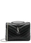 Saint Laurent Loulou Small Leather Shoulder Bag In Black