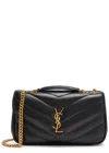 Saint Laurent Loulou Small Quilted Leather Shoulder Bag In Black