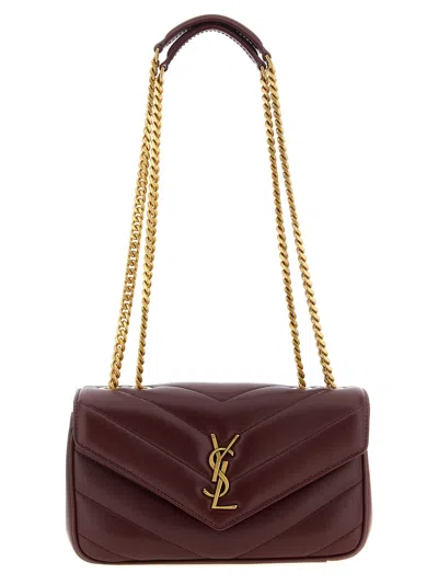 Saint Laurent Loulou Small Shoulder Bags Bordeaux In Burgundy