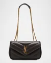 Saint Laurent Loulou Small Ysl Shoulder Bag In Quilted Leather