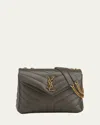 Saint Laurent Leather Loulou Bag In Light Musk