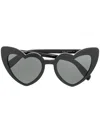 Saint Laurent Black Black Grey Acetate Sunglasses In Black