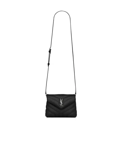 Saint Laurent Loulou Toy Crossbody Shoulder Bag In Black