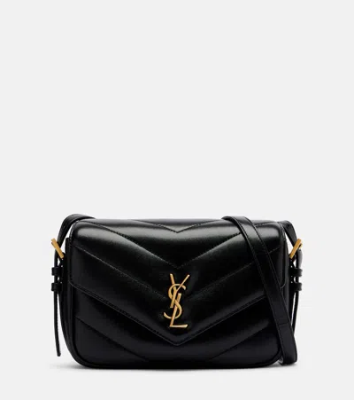 Saint Laurent Loulou Toy Leather Crossbody Bag In Black
