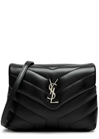 Saint Laurent Loulou Toy Quilted Cross Body Bag, Leather Bag, Black