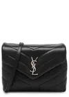 Saint Laurent Loulou Toy Quilted Leather Cross-body Bag In Black