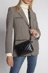 Saint Laurent Loulou Toy Matelasse Leather Shoulder Bag In Black