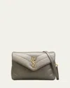 Saint Laurent Loulou Toy Ysl Crossbody Bag In Quilted Leather In Grey Khaki