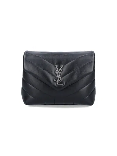 Saint Laurent 'loulou' Mini Bag In Black  