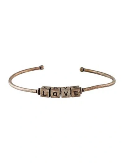 Pre-owned Saint Laurent Love Cube Cuff Bracelet, 6.25" In Multi