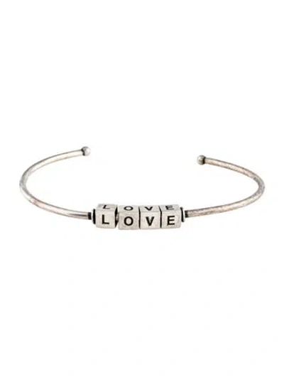 Pre-owned Saint Laurent Love Cuff Bracelet, 6" In Multicolor