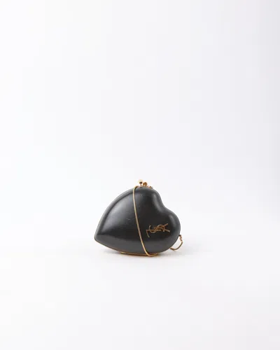 SAINT LAURENT SAINT LAURENT LOVE HEART CHAIN BOX CLUTCH