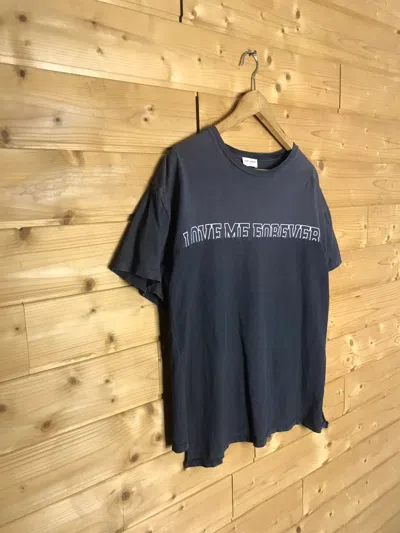 Pre-owned Saint Laurent Love Me Forever Or Never T-shirt In Grey