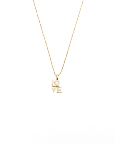 Saint Laurent Love Necklace In Gold
