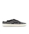 Saint Laurent Low Lace-up Sneakers In White