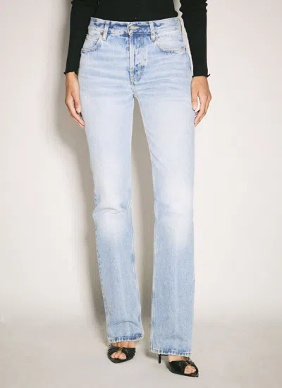 Saint Laurent Low-rise Straight Jeans In Blue