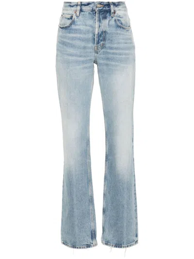 Saint Laurent Low-rise Straight-leg Jeans In Blue