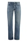 Saint Laurent Mick Straight Leg Jeans In Blue
