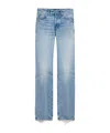 Saint Laurent Women's Jean Nico Denim Camel Pants In Blue