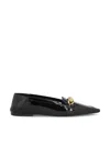 Saint Laurent Chain-link Loafers In Black