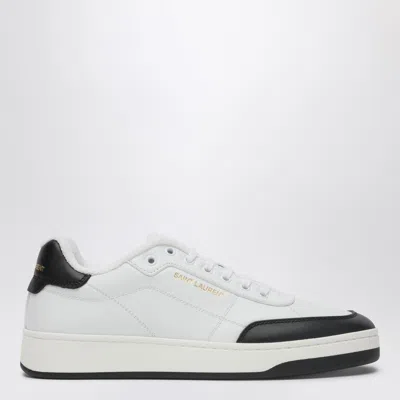 Saint Laurent Modern Two-tone Lace-up Sneakers For Men In White