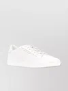 Saint Laurent Low-top Leather Sneakers Round Toe