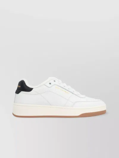 SAINT LAURENT LOW-TOP SNEAKERS WITH CONTRAST HEEL TAB