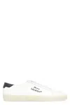 Saint Laurent Leather Men Shoes Sneaker Rubber Sole In White