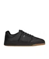 Saint Laurent Sole Contrast Reinforced Toe Cap Sneakers In Black