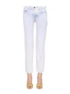 Saint Laurent Women's Low Waist Jeans In Navy