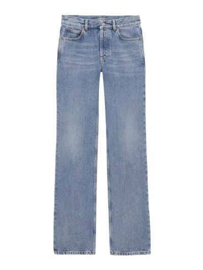 Saint Laurent Low Waist Jeans "nico" In Blue