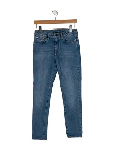 Pre-owned Saint Laurent Low-rise Skinny Leg Jeans In Blue