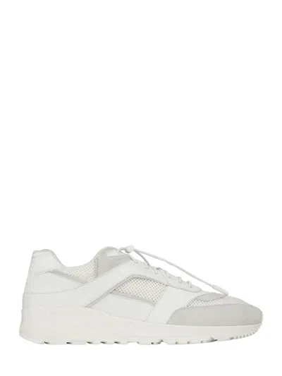 Saint Laurent Low-top Mesh And Leather Sneakers In White