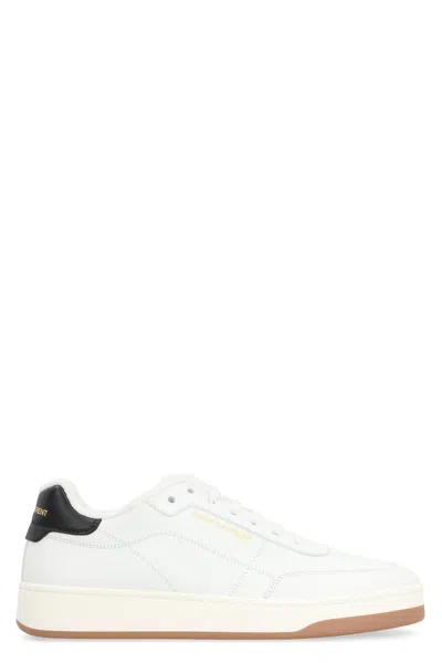 Saint Laurent Low-top Sneaker With Contrasting Leather Heel Insert In Animal Print