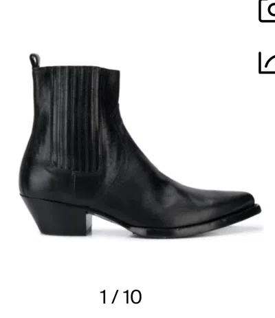 Pre-owned Saint Laurent Lukas Size 44 Shoes In Black
