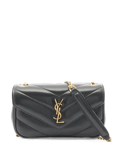 Pre-owned Saint Laurent Lulu Toy Chain Shoulder Bag In ブラック