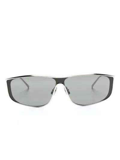 Saint Laurent Luna Logo-embossed Sunglasses In Silber
