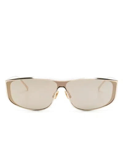 Saint Laurent Luna Pilot-frame Sunglasses In Gold
