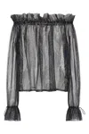 Saint Laurent Blusa In Crepe Stampata  Donna