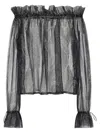 Saint Laurent Lurex Blouse In Black
