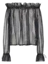 Saint Laurent Blusa In Crepe Stampata  Donna In Multicolor
