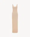Saint Laurent Lurex Knit Dress In Neutral