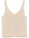 Saint Laurent Golden Beige Knit Tank Top
