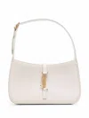 SAINT LAURENT LUXURIOUS BEIGE CALFSKIN LEATHER HOBO HANDBAG FOR WOMEN