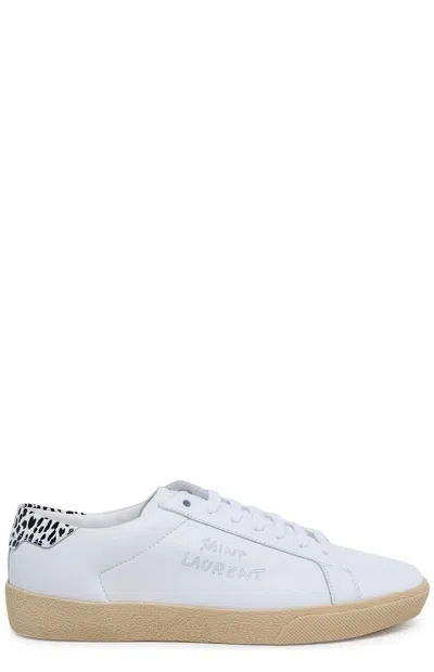 Saint Laurent Luxurious Men's Leather Sneakers For Fw24 In White