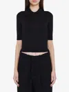 Saint Laurent Women Cassandre Polo Shirt In Black