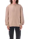 Saint Laurent Oversized Hoodie With Kangaroo Pocket And Ribbed Finish In Pink